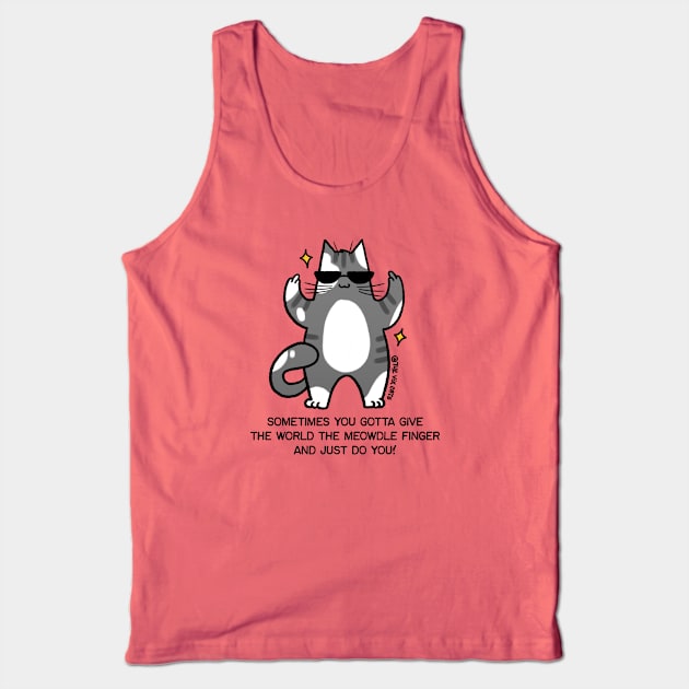 Middle Finger Cat Tank Top by The Vix Cats